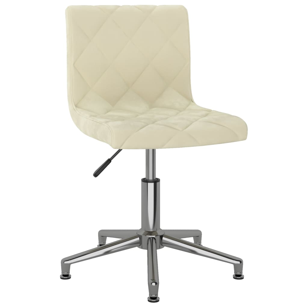Bürostuhl Drehbar Creme Samt