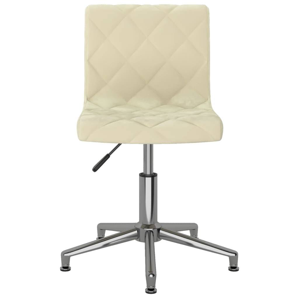 Bürostuhl Drehbar Creme Samt