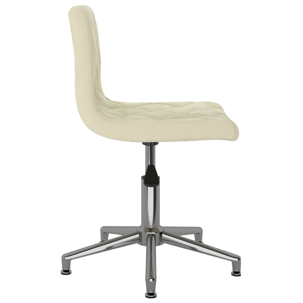 Bürostuhl Drehbar Creme Samt