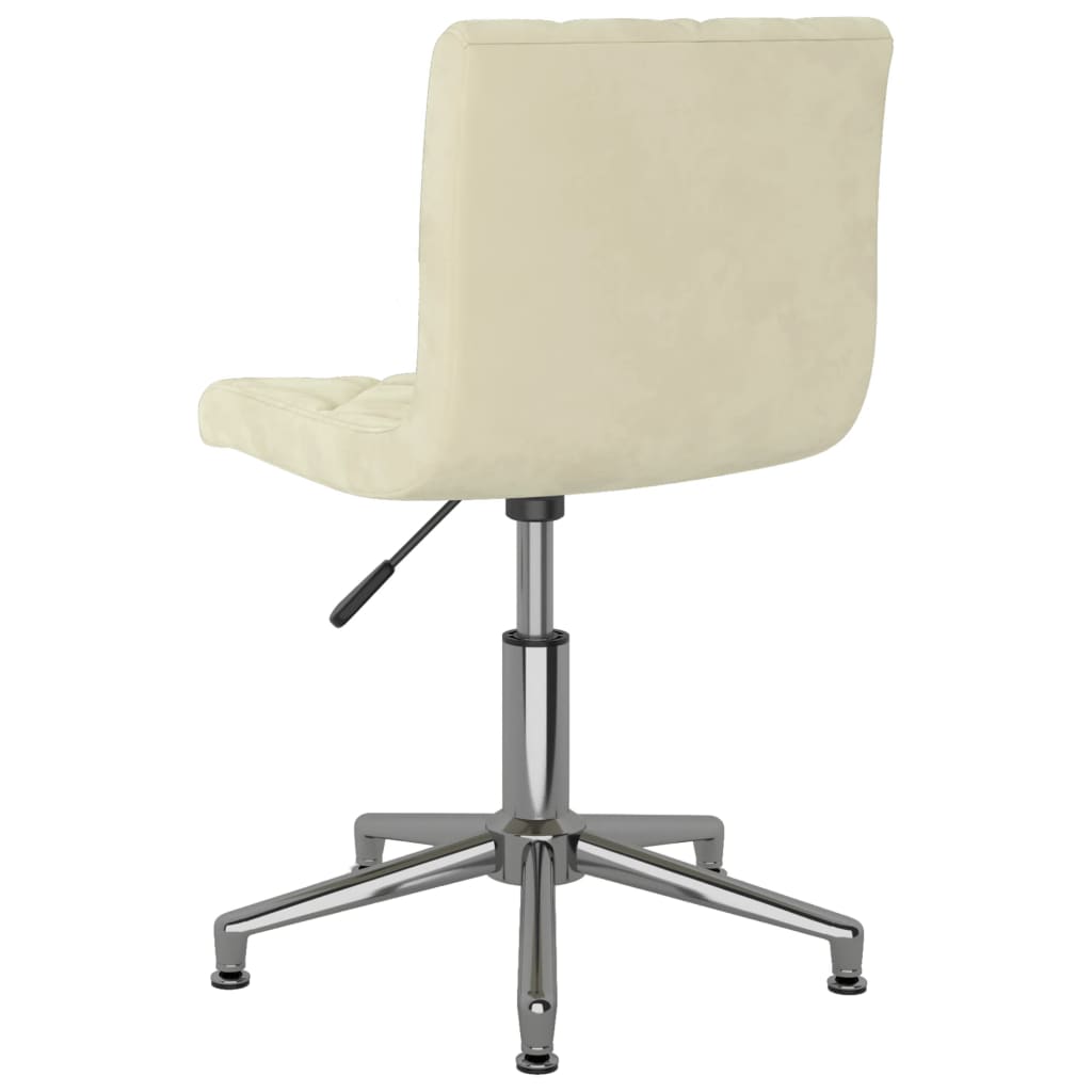Bürostuhl Drehbar Creme Samt