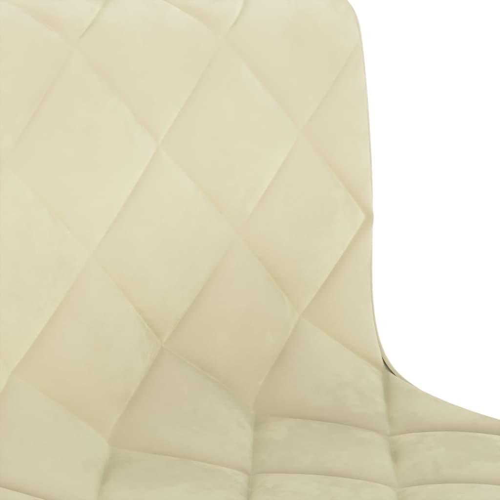 Bürostuhl Drehbar Creme Samt