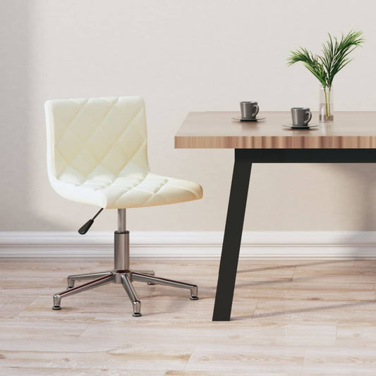Bürostuhl Drehbar Creme Samt