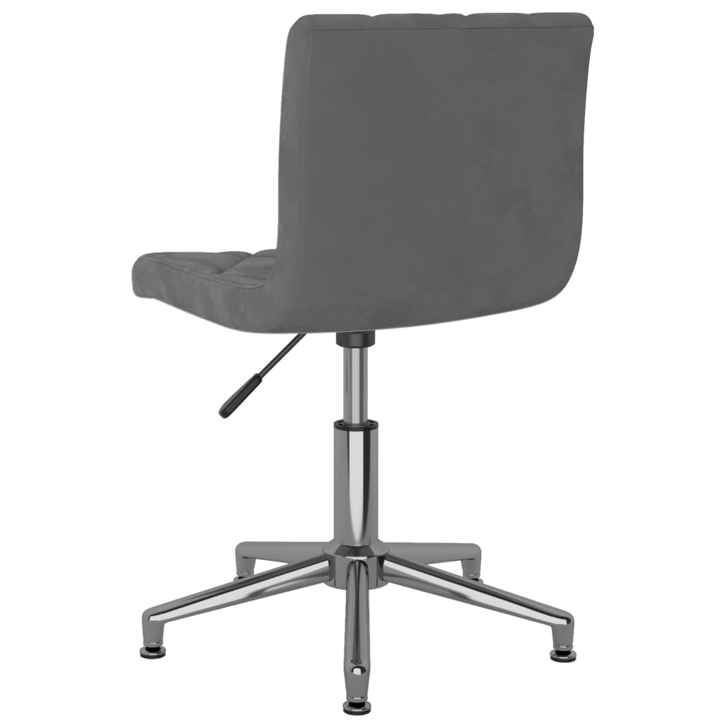 Bürostuhl Drehbar Dunkelgrau Samt