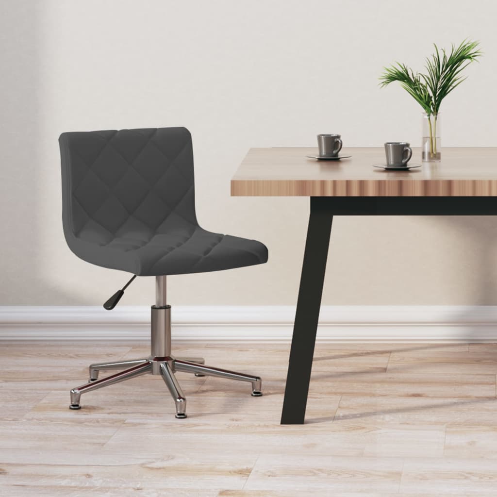 Bürostuhl Drehbar Dunkelgrau Samt