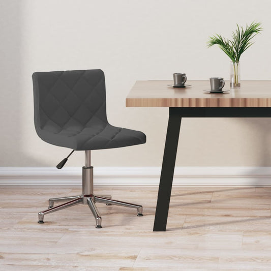 Bürostuhl Drehbar Dunkelgrau Samt