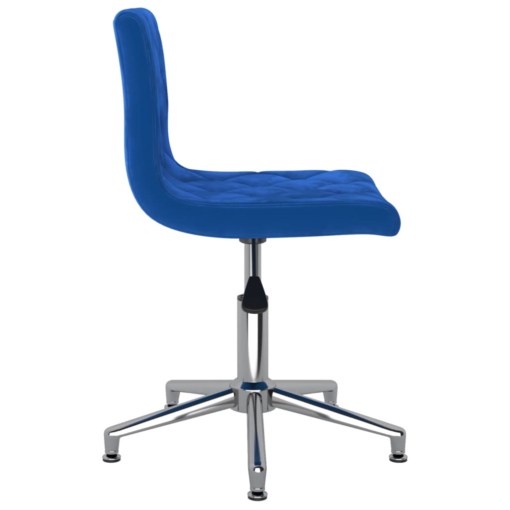 Bürostuhl Drehbar Blau Samt
