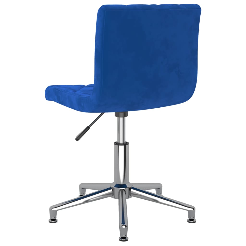 Bürostuhl Drehbar Blau Samt