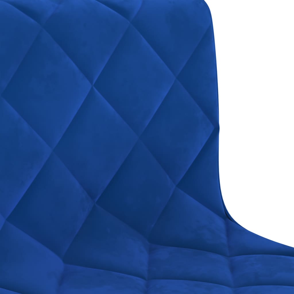 Bürostuhl Drehbar Blau Samt