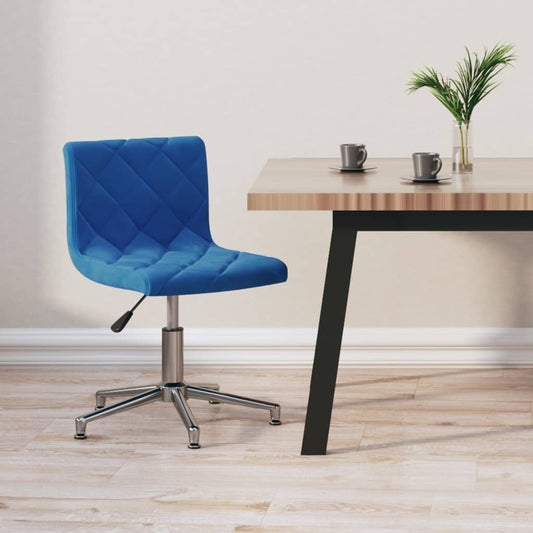 Bürostuhl Drehbar Blau Samt