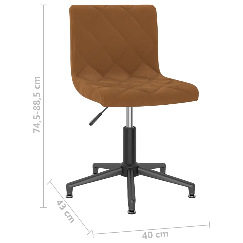Bürostuhl Drehbar Braun Samt