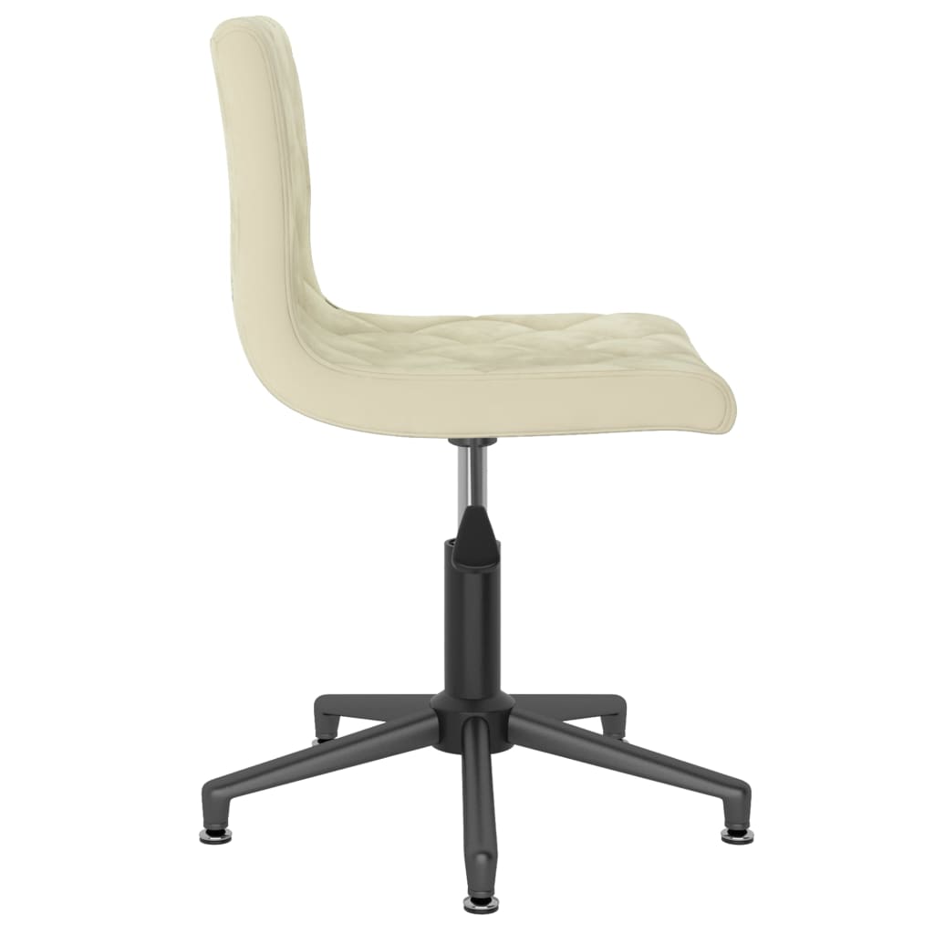 Bürostuhl Drehbar Creme Samt