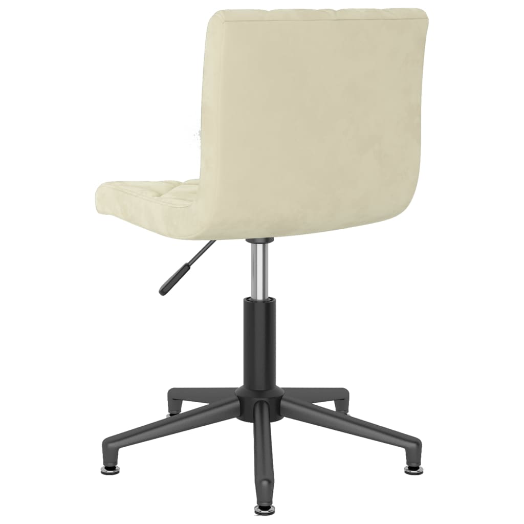 Bürostuhl Drehbar Creme Samt