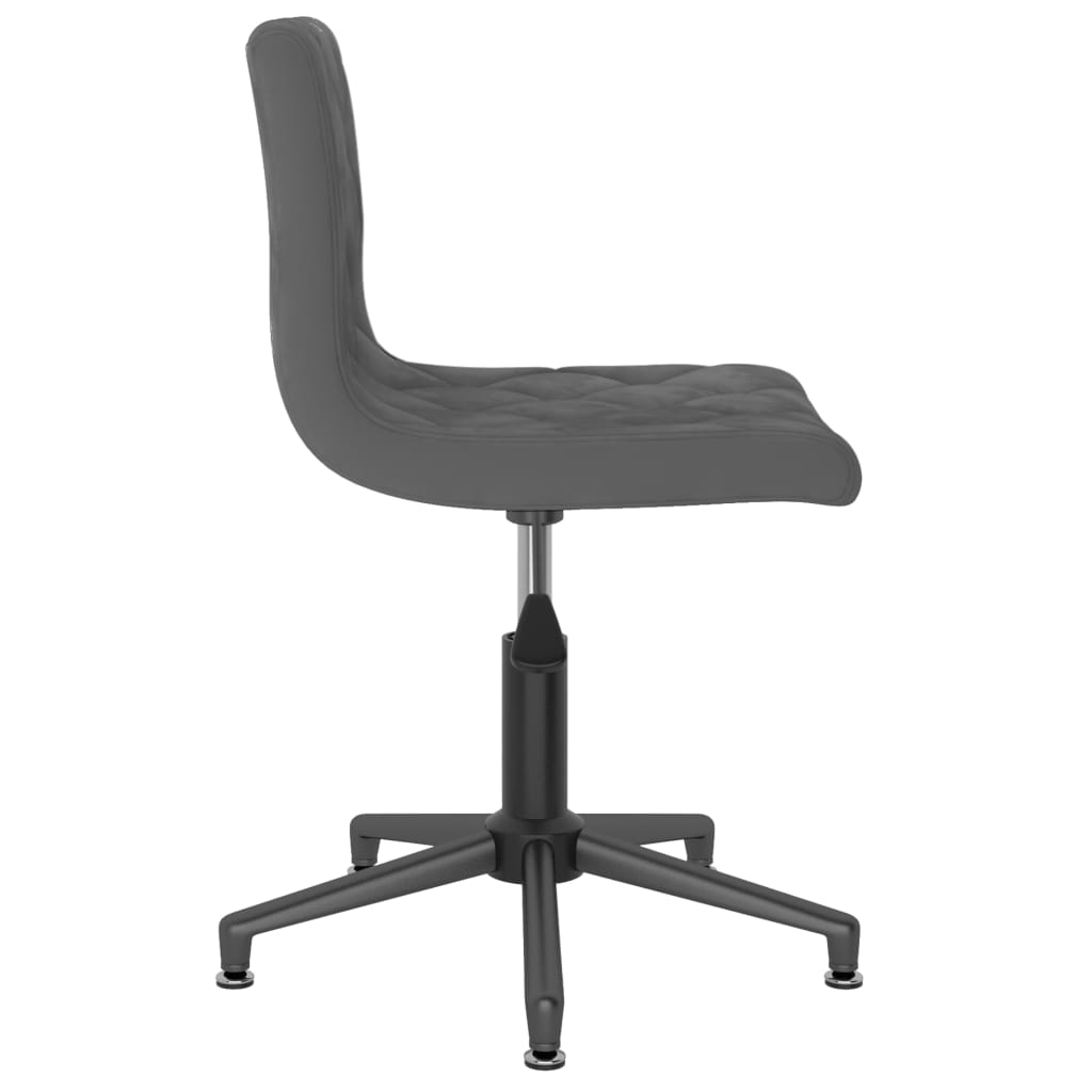 Bürostuhl Drehbar Dunkelgrau Samt