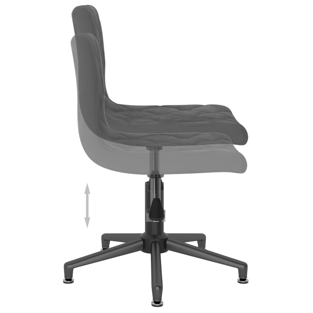 Bürostuhl Drehbar Dunkelgrau Samt