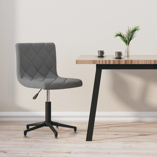 Bürostuhl Drehbar Dunkelgrau Samt