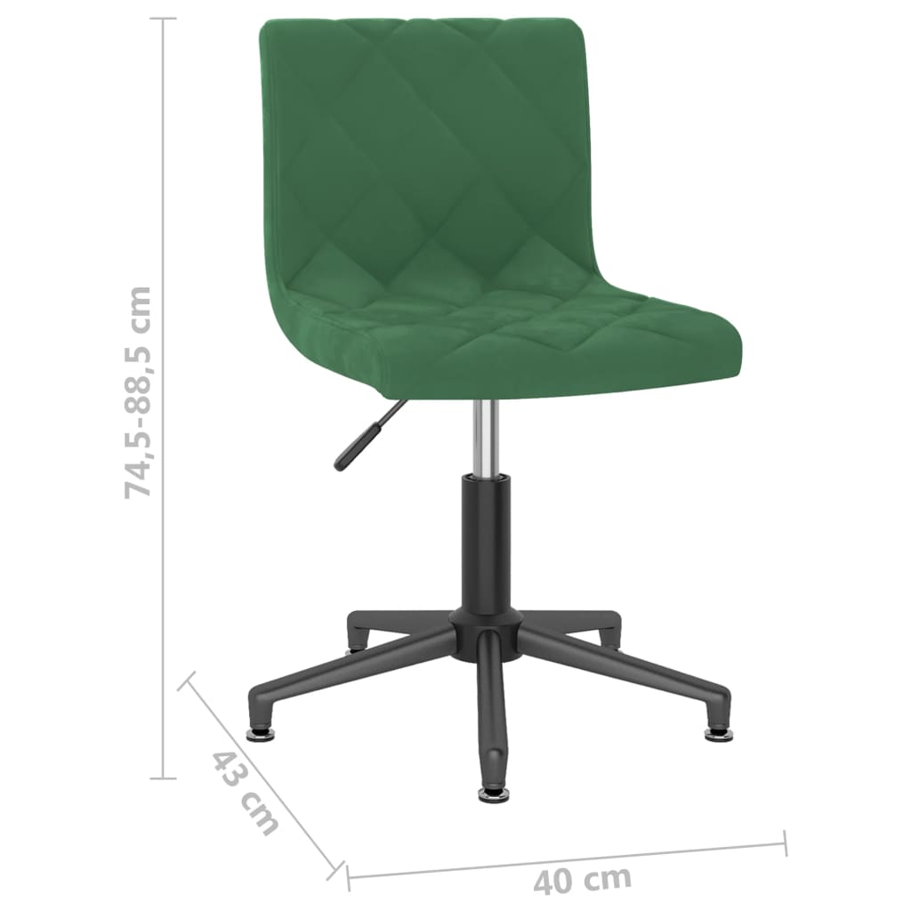Bürostuhl Drehbar Dunkelgrün Samt
