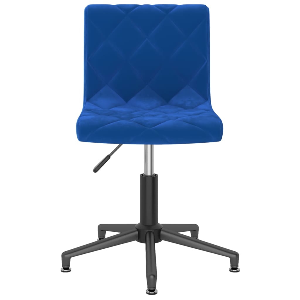 Bürostuhl Drehbar Blau Samt