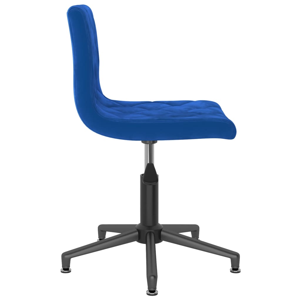 Bürostuhl Drehbar Blau Samt
