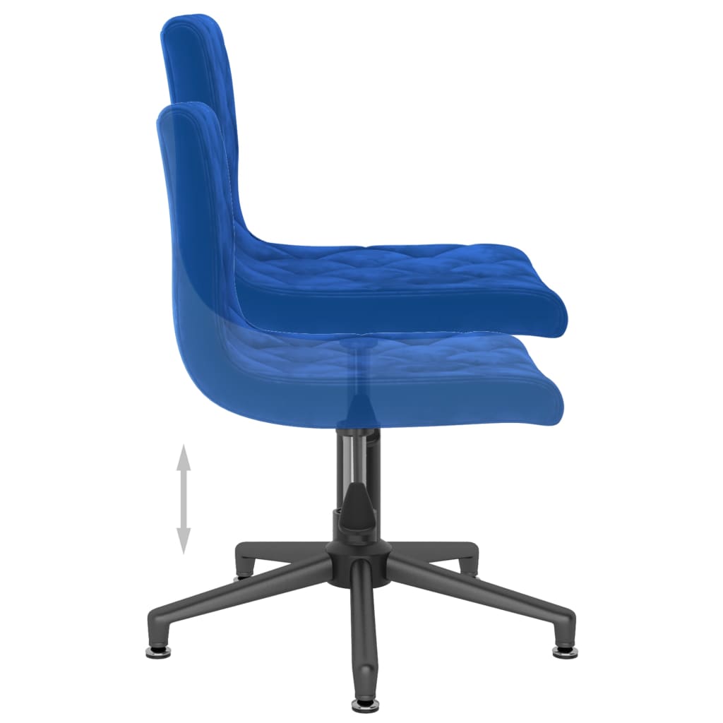 Bürostuhl Drehbar Blau Samt