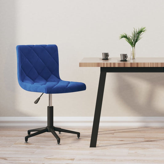 Bürostuhl Drehbar Blau Samt
