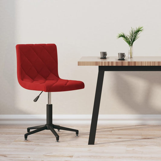 Bürostuhl Drehbar Weinrot Samt