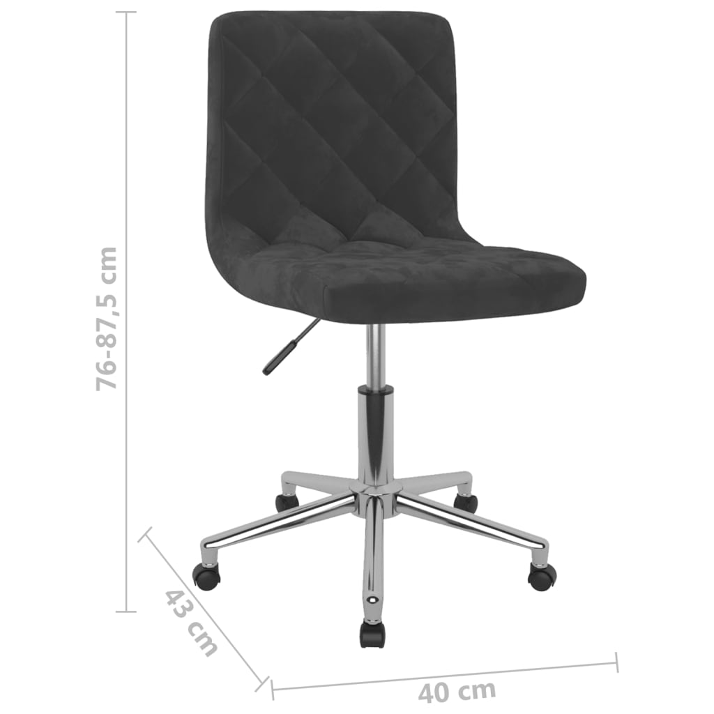 Bürostuhl Drehbar Schwarz Samt