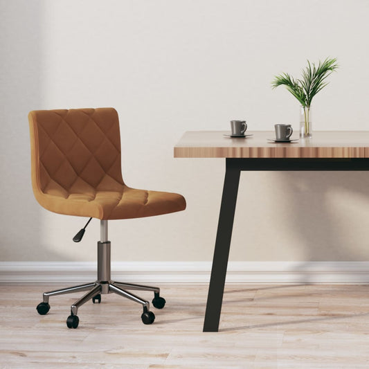 Bürostuhl Drehbar Braun Samt