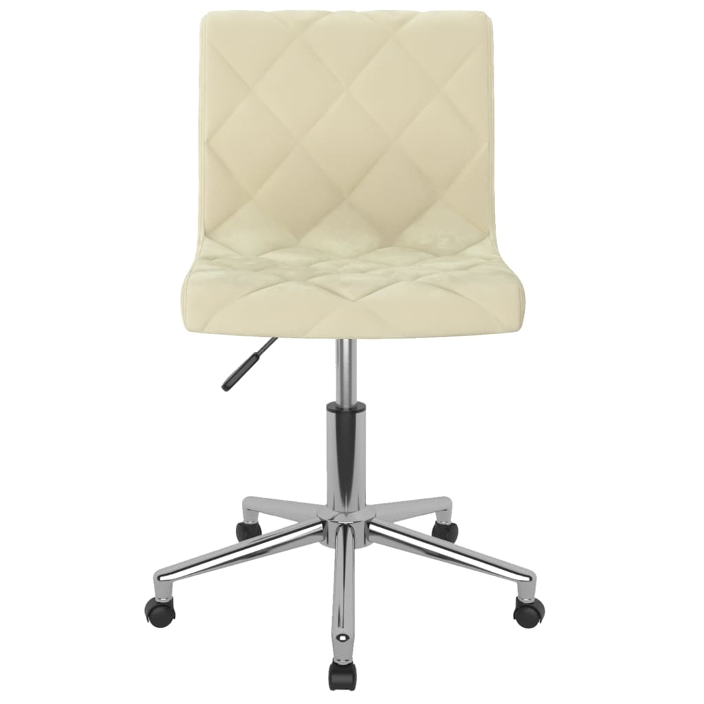 Bürostuhl Drehbar Creme Samt