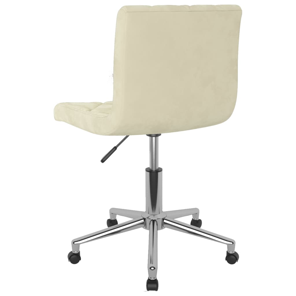 Bürostuhl Drehbar Creme Samt