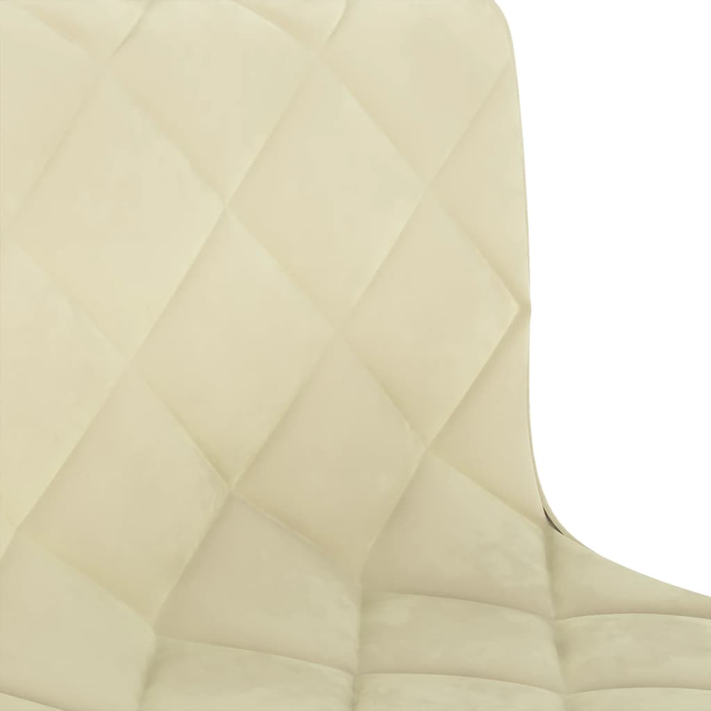 Bürostuhl Drehbar Creme Samt