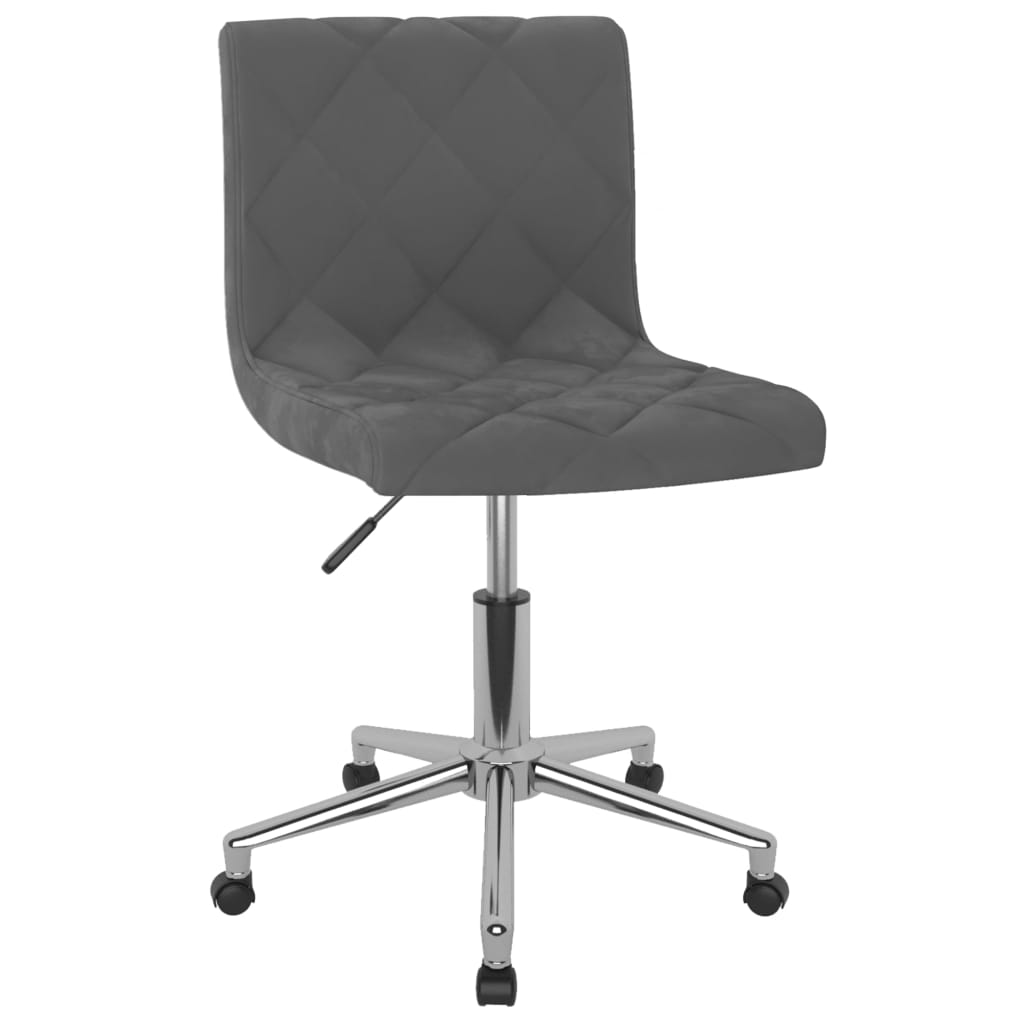 Bürostuhl Drehbar Dunkelgrau Samt