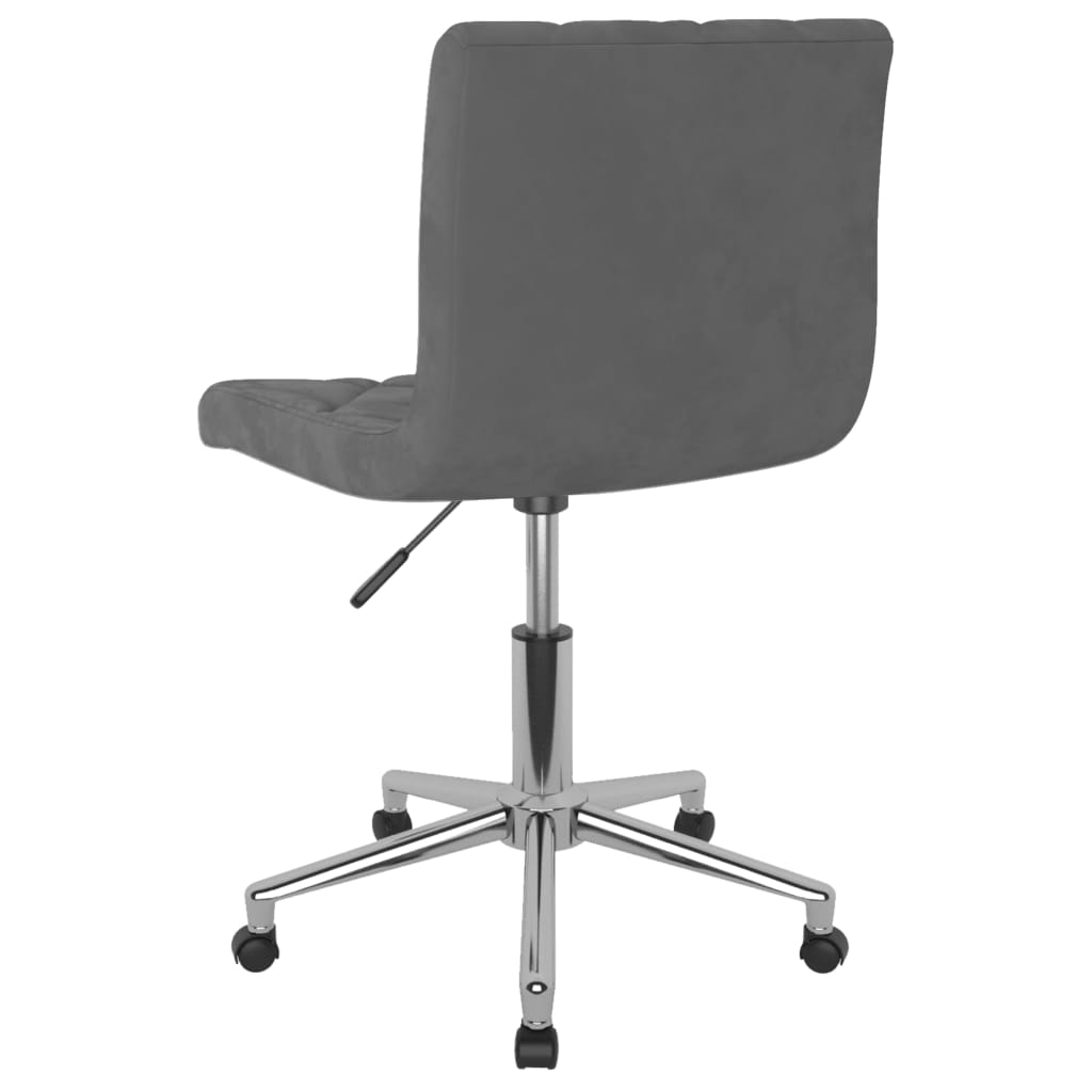 Bürostuhl Drehbar Dunkelgrau Samt