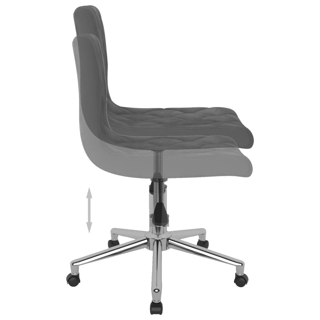 Bürostuhl Drehbar Dunkelgrau Samt
