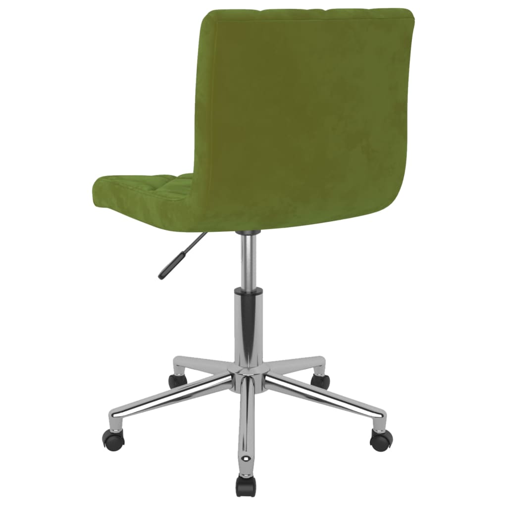 Bürostuhl Drehbar Hellgrün Samt