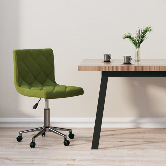Bürostuhl Drehbar Hellgrün Samt
