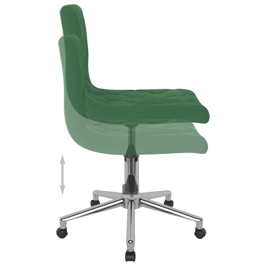 Bürostuhl Drehbar Dunkelgrün Samt