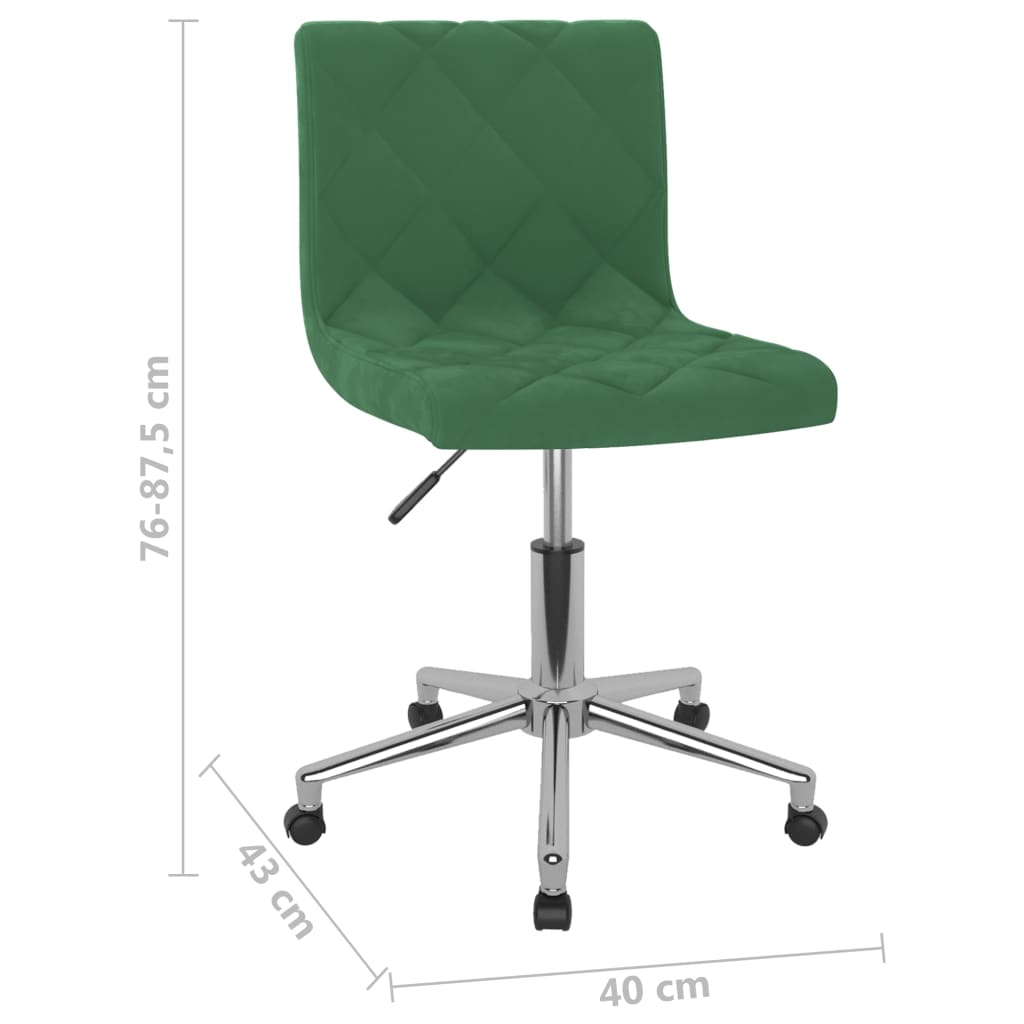 Bürostuhl Drehbar Dunkelgrün Samt