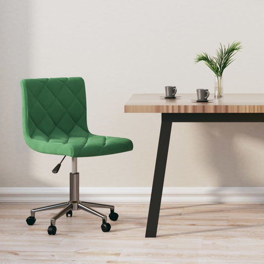 Bürostuhl Drehbar Dunkelgrün Samt