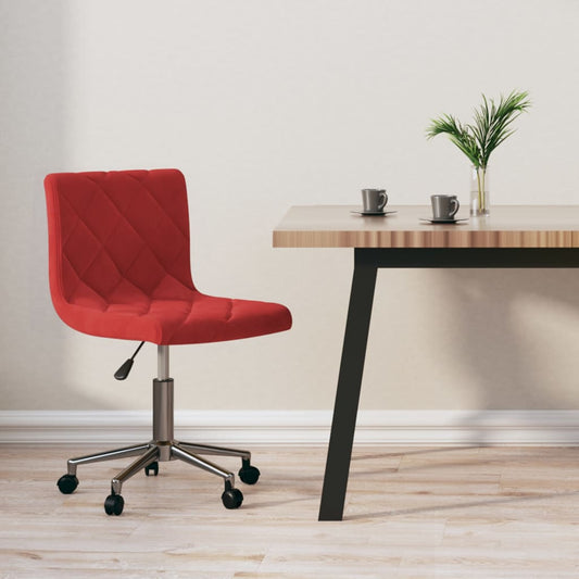 Bürostuhl Drehbar Weinrot Samt