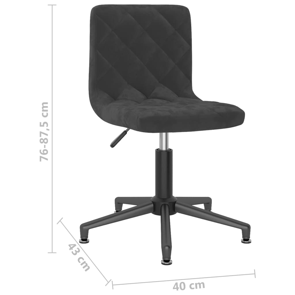 Bürostuhl Drehbar Schwarz Samt