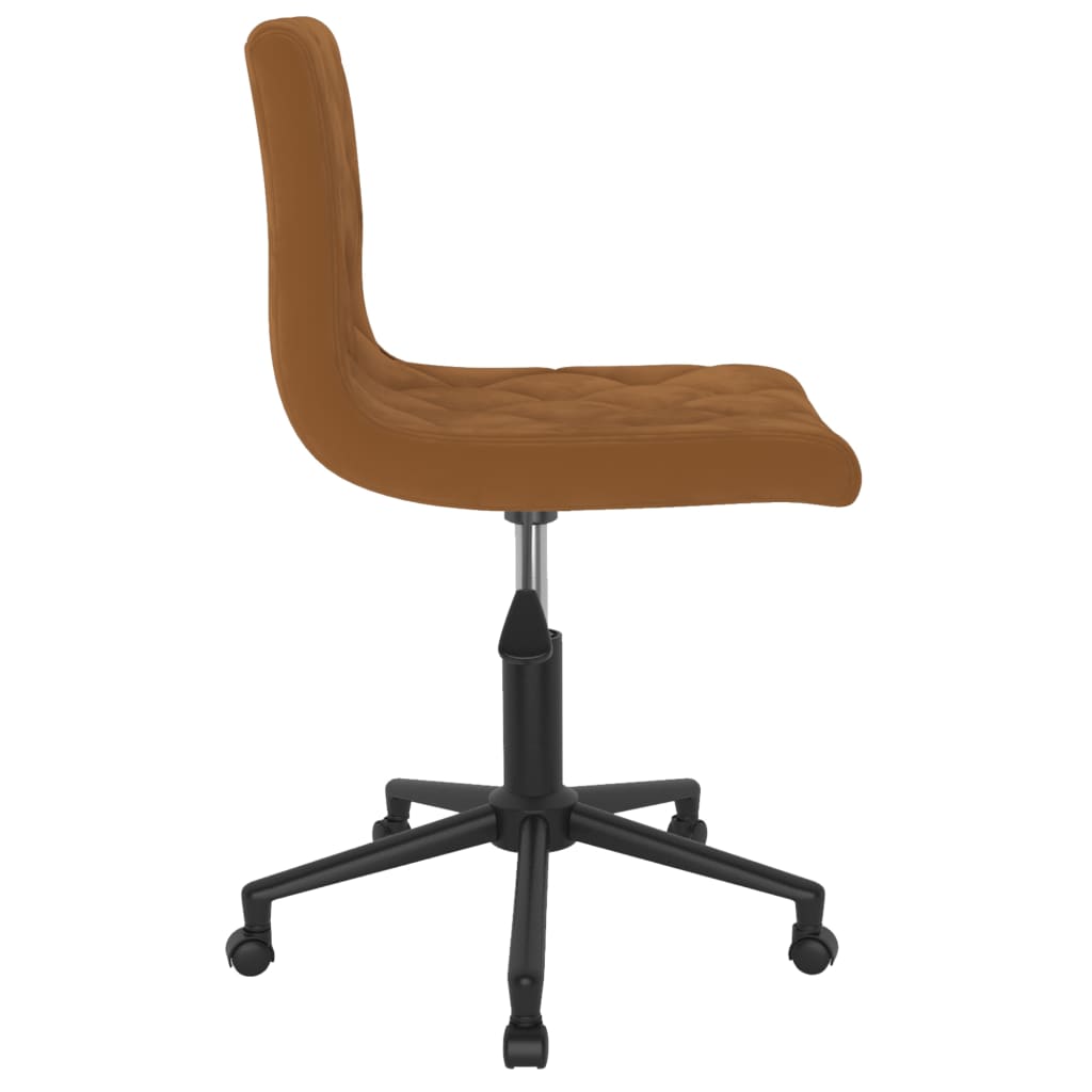 Bürostuhl Drehbar Braun Samt