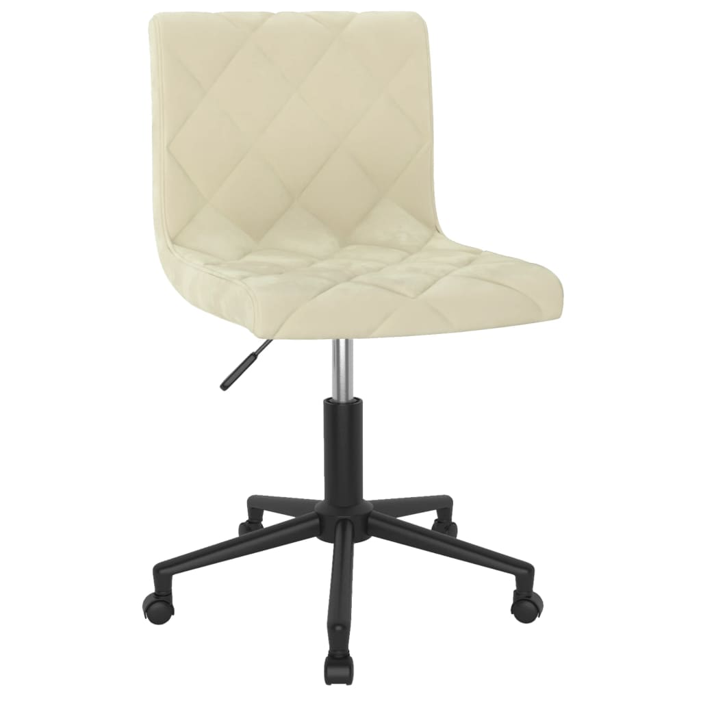 Bürostuhl Drehbar Creme Samt