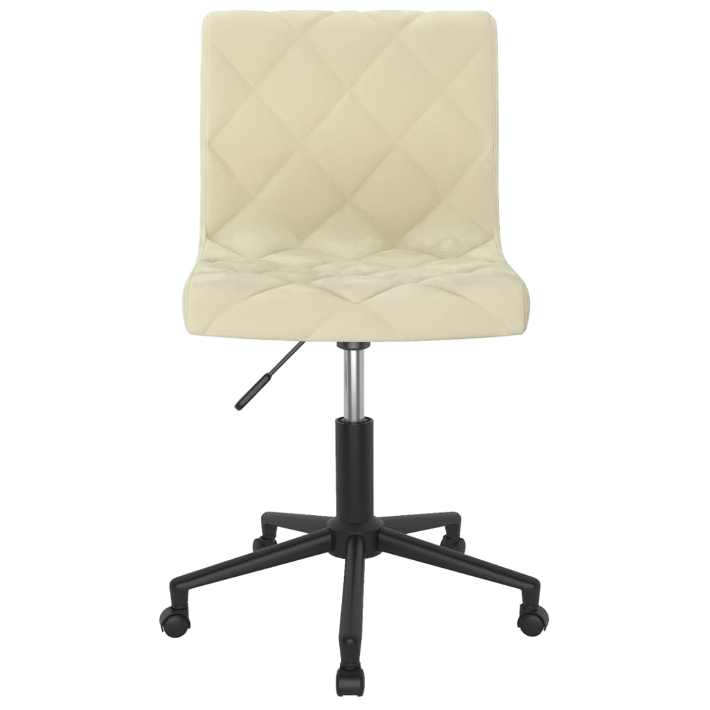 Bürostuhl Drehbar Creme Samt