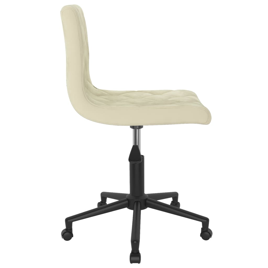 Bürostuhl Drehbar Creme Samt