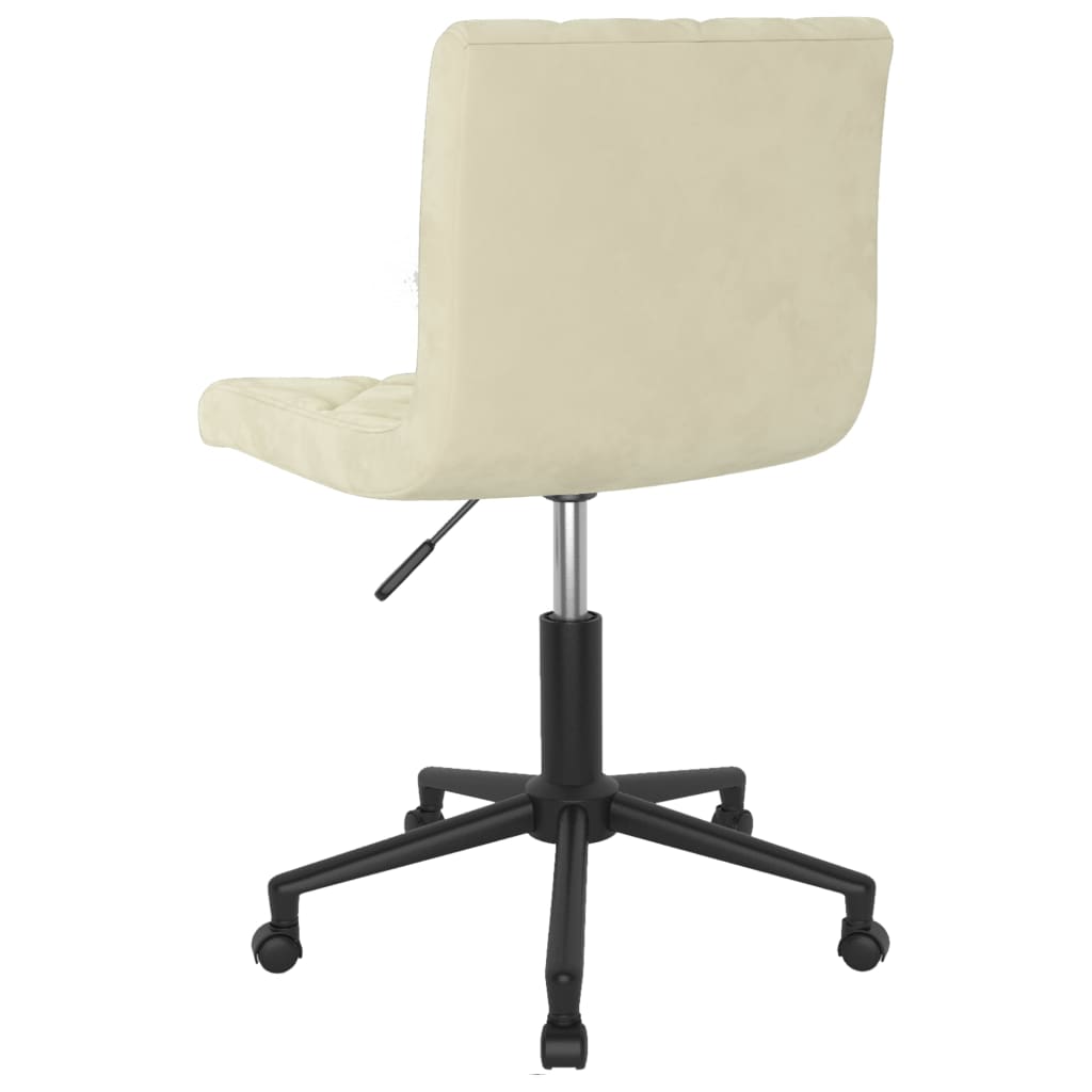 Bürostuhl Drehbar Creme Samt