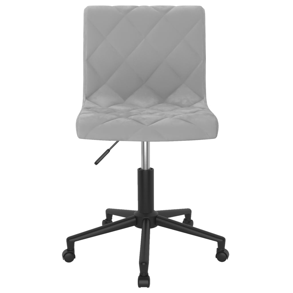 Bürostuhl Drehbar Hellgrau Samt