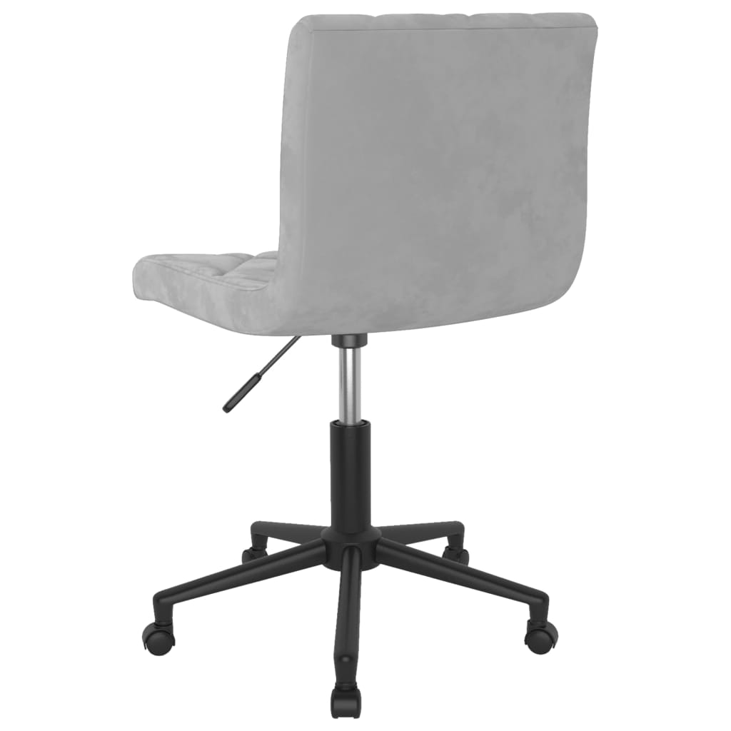 Bürostuhl Drehbar Hellgrau Samt