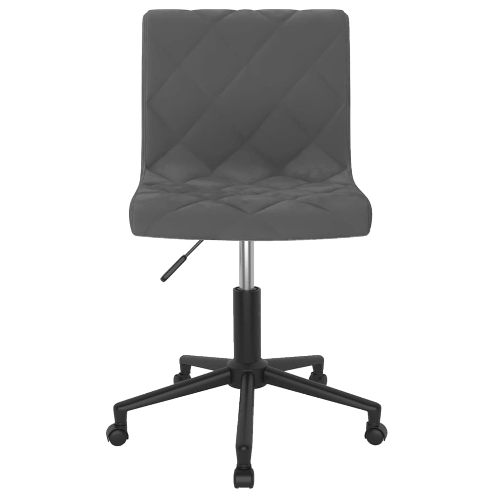 Bürostuhl Drehbar Dunkelgrau Samt