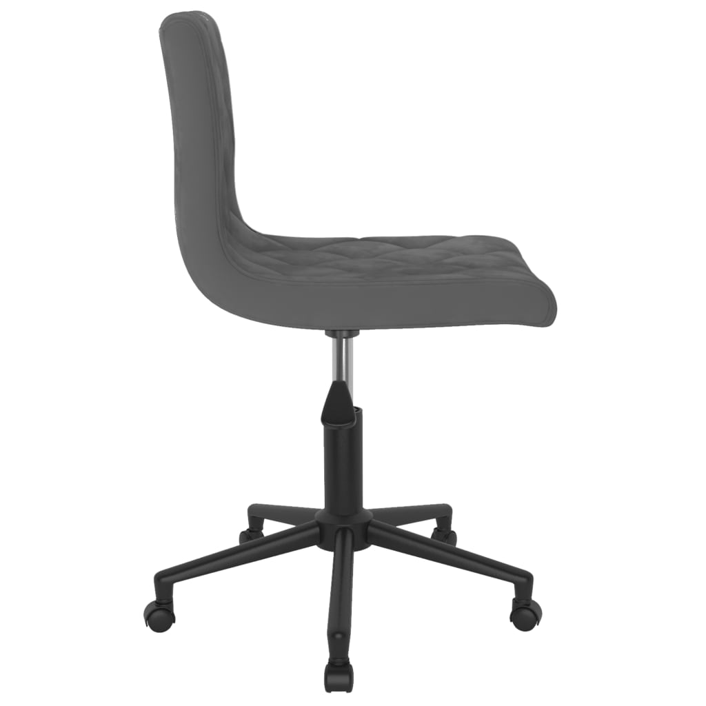 Bürostuhl Drehbar Dunkelgrau Samt