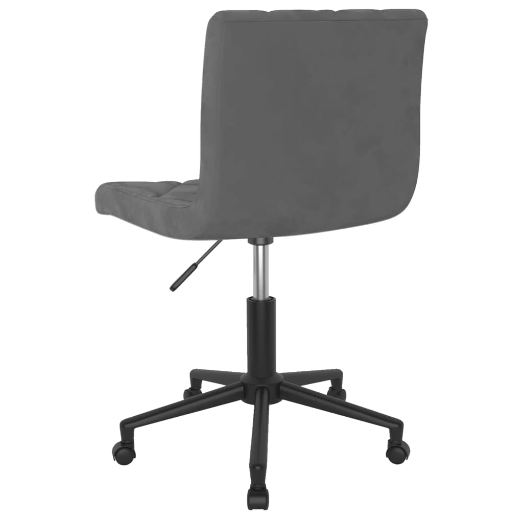 Bürostuhl Drehbar Dunkelgrau Samt